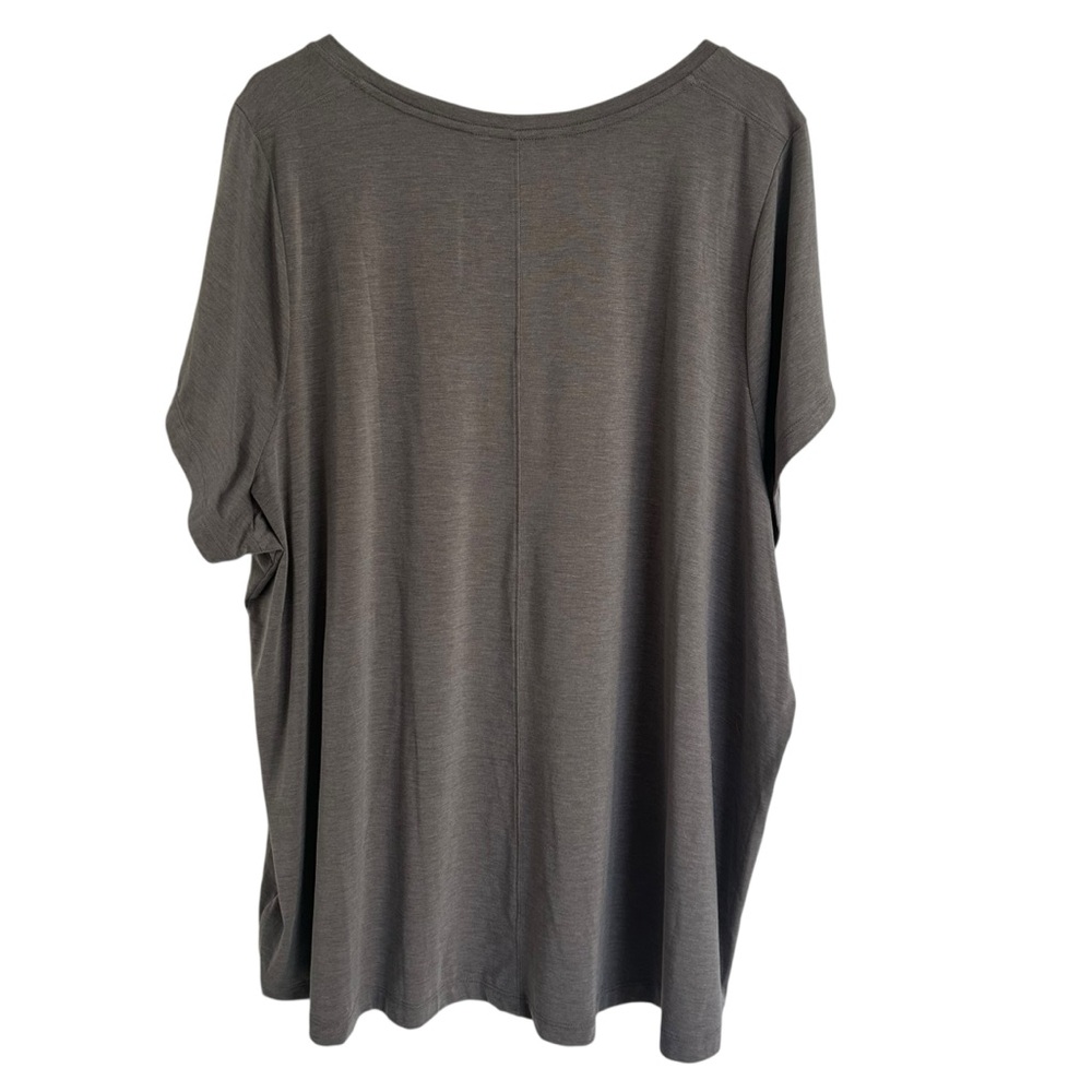 Athleta Stratus II Tee T Shirt Womens V-Neck 3X Gray Short Sleeve - Picture 3 of 10